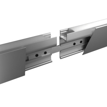 LED Alu Profil Wandmontage weiss inkl. Abdeckung matt 2000